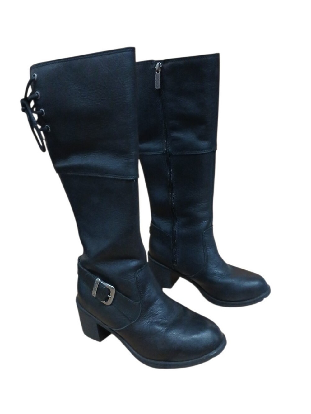 Harley-Davidson Black Mid-Calf Heeled Riding Boots Size 6.5